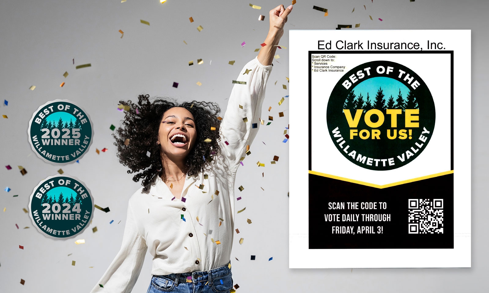 Vote for Ed Clark Insurance Best of the Willamette Valley